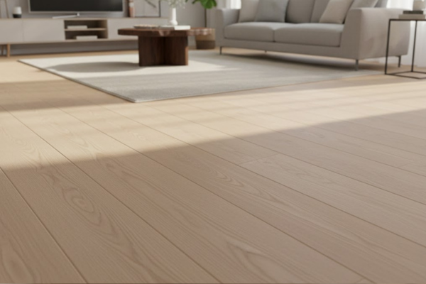 flooring installer laying hardwood planks with a caption How Long Do Hardwood Floors Need to Acclimate in Winter